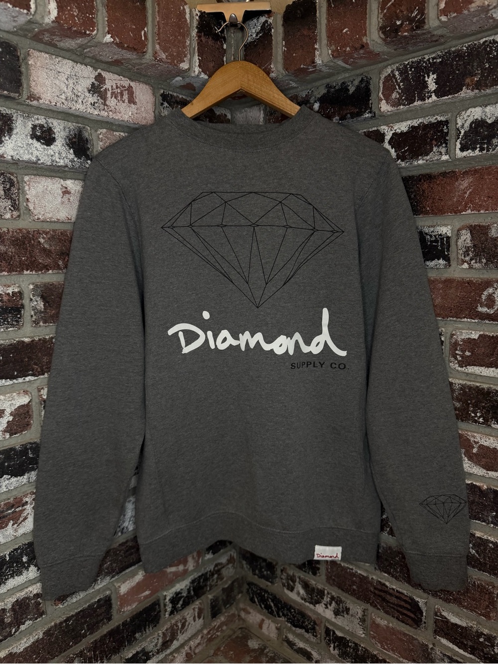 Diamond Supply Co. Charcoal Gray Crewneck with Diamond Logo